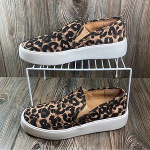 Steve Madden Rogue Cheetah/Leopard Women's Size 9M Slip On Platform Sneakers